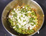 A picture of step 2 of Paneer Mutter Dosa.
