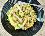 Foto del paso 6 de la receta: Spaghetti al curry con gambas y navajas al ajillo