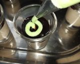 A picture of step 5 of Orange lemon posset shoters.