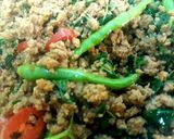 A picture of step 1 of Kheema methi(mince meat with fenugreek leaves)😊.