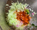 A picture of step 2 of Cabbage- Spring onion Parantha.