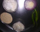 A picture of step 1 of Poppy seeds and dessicated coconut paratha.