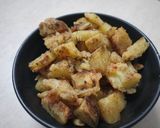 A picture of step 3 of Sweet Potato Chaat without chutney.