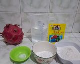 Foto langkah ke 1 dari resep Cendol Buah Naga Pink Kuah Susu Mangga🎀.