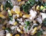 A picture of step 3 of Corn spinach sandwich.