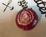 Une image de l'étape 2 de Farfalles bicolores au gorgonzola,basilic et oignon rouge.