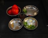 A picture of step 1 of Tomato Rasam (Thakkali).