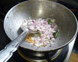 A picture of step 2 of Masoor bhaji.