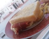 Foto del paso 7 de la receta: Sándwich a la sartén 🥪🧀🍳🥚🥓