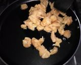 A picture of step 2 of Peanut butter chicken.