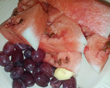 A picture of step 1 of Watermelon and Grape Juice.