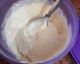 A picture of step 1 of Dahi Bhalle.