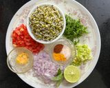 A picture of step 1 of Green Moong Bean Sprouts Subzi For Breakfast.