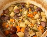 A picture of step 7 of Simple French Country Cassoulet(Lamb Stew with Beans andSausage).