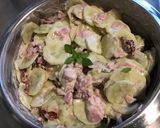 Une image de l'étape 12 de Concombres à la crème,jambon blanc,tomates séchées et basilic frais.