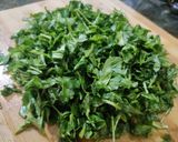 A picture of step 1 of Methi Matar Malai.