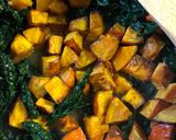 A picture of step 6 of Miso-sesame squash with cavolo nero - vegan.