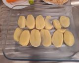 Foto del paso 2 de la receta Pechuga rebozada, horno + guarnición... patata, cebolla, puerro, zanahoria y pimiento