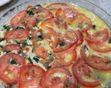 A picture of step 9 of Crustless Vegetarian Quiche.