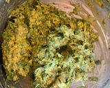 A picture of step 3 of Coriander roll or cutlets.