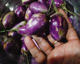 A picture of step 1 of Rajasthani Stuffed Eggplant.