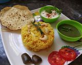 A picture of step 4 of Haldi mix veg Rice.