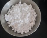 A picture of step 1 of Sabudana vada.