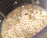 A picture of step 2 of Karhi pakora.