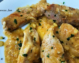 Foto del paso 9 de la receta: Pollo y secreto ibérico en salsa de sidra