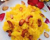 A picture of step 4 of Meetha Chawal (Sweet Yellow Rice).