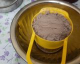 A picture of step 2 of Black forest cake stuff California crunchy walnuts cake.