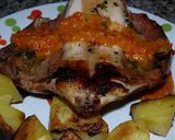 Foto del paso 5 de la receta: Conejo adobado con salsa de pimientos
