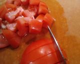 A picture of step 3 of Stuffed Portobello Mushrooms With oven roasted tomatoes.