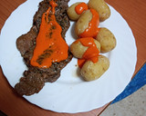 Foto del paso 4 de la receta: Entrecot a la plancha con papas arrugás y mojo de pimiento