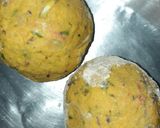 A picture of step 2 of Leftover Dal & salad paratha.