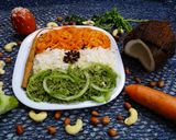 A picture of step 6 of Tricolour Rice.