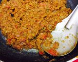 A picture of step 3 of Matar mushroom masala.