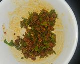 A picture of step 1 of Bharela Ringda Batata with soft roti(kathiyawadi sabzi).