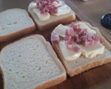 Foto del paso 1 de la receta: Tostados de queso con jamón y salame