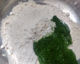 A picture of step 1 of Spinach Beets Ravioli with Minced Mushroom in Bachmel Sauce.