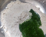 A picture of step 1 of Spinach Beets Ravioli with Minced Mushroom in Bachmel Sauce.