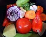 Foto del paso 1 de la receta: Sopa de siete verduras con pollo