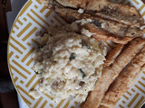 Risotto de champiñones con pescado frito