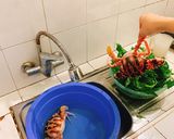 Hình bước làm 1 của món Ghẹ nấu rau muống