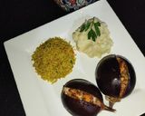 A picture of step 7 of Baked Eggplant 🍆 with Chicken Fried Rice 🍚.