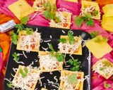 A picture of step 4 of Cheese 🍕 canapes pizza 😋 canapes ❤️ pizza cups.