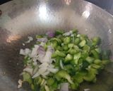 A picture of step 3 of Veg enchiladas.