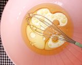 A picture of step 1 of Zebra Sponge Cake.