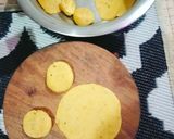A picture of step 2 of Soya flour ajwain puri.