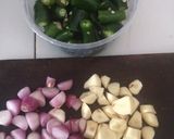 Foto langkah ke 1 dari resep Sambal ijo teri nasi dan tempe.